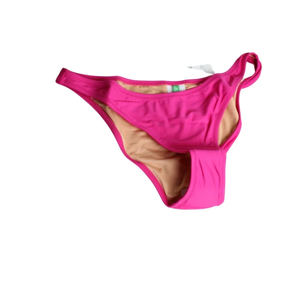 NEW J. Crew High-Leg Bikini Bottom ‎ Fuchsia Pink Size Medium